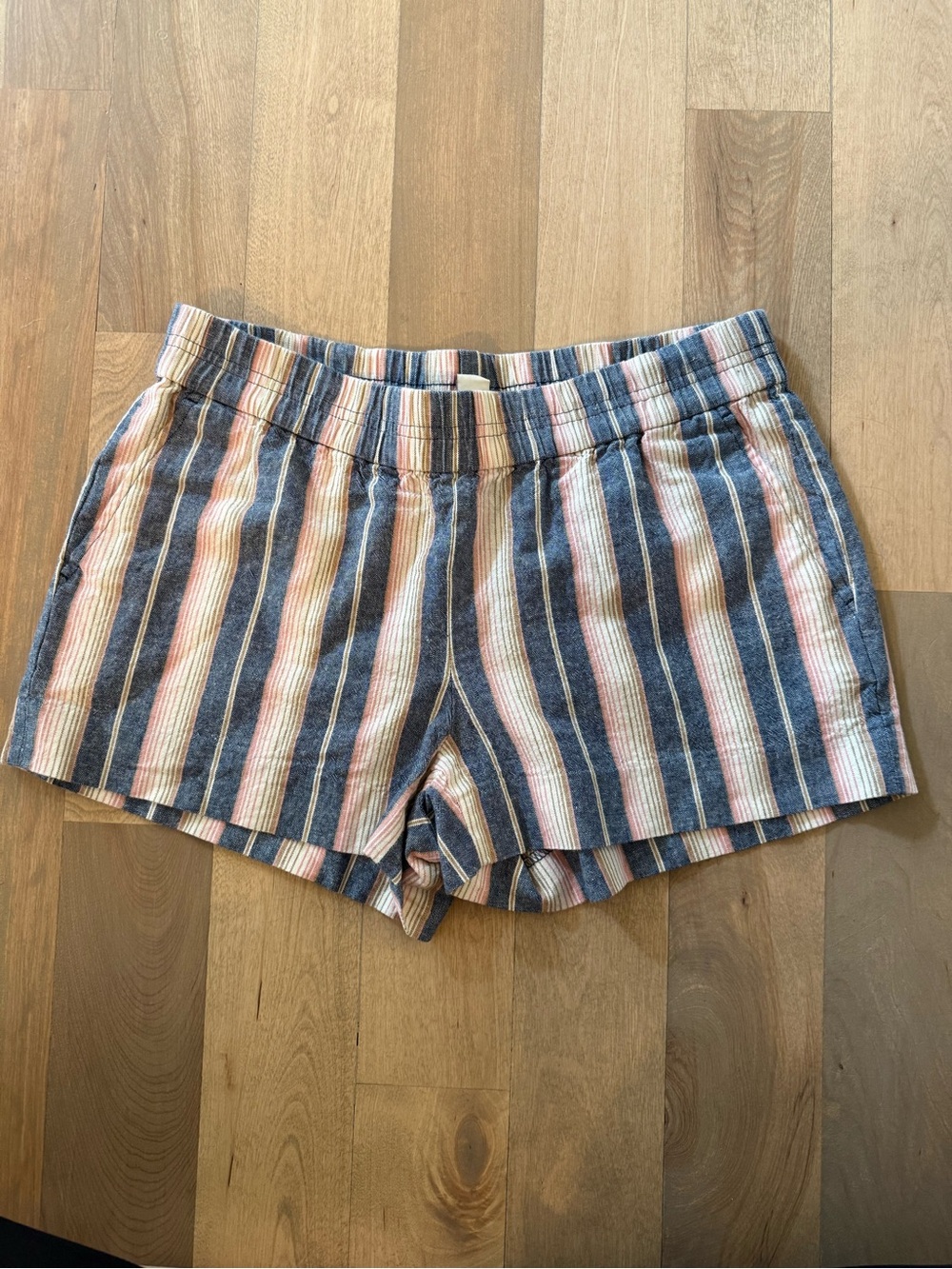 J. Crew Striped Casual Women’s Shorts — Blue & Pink